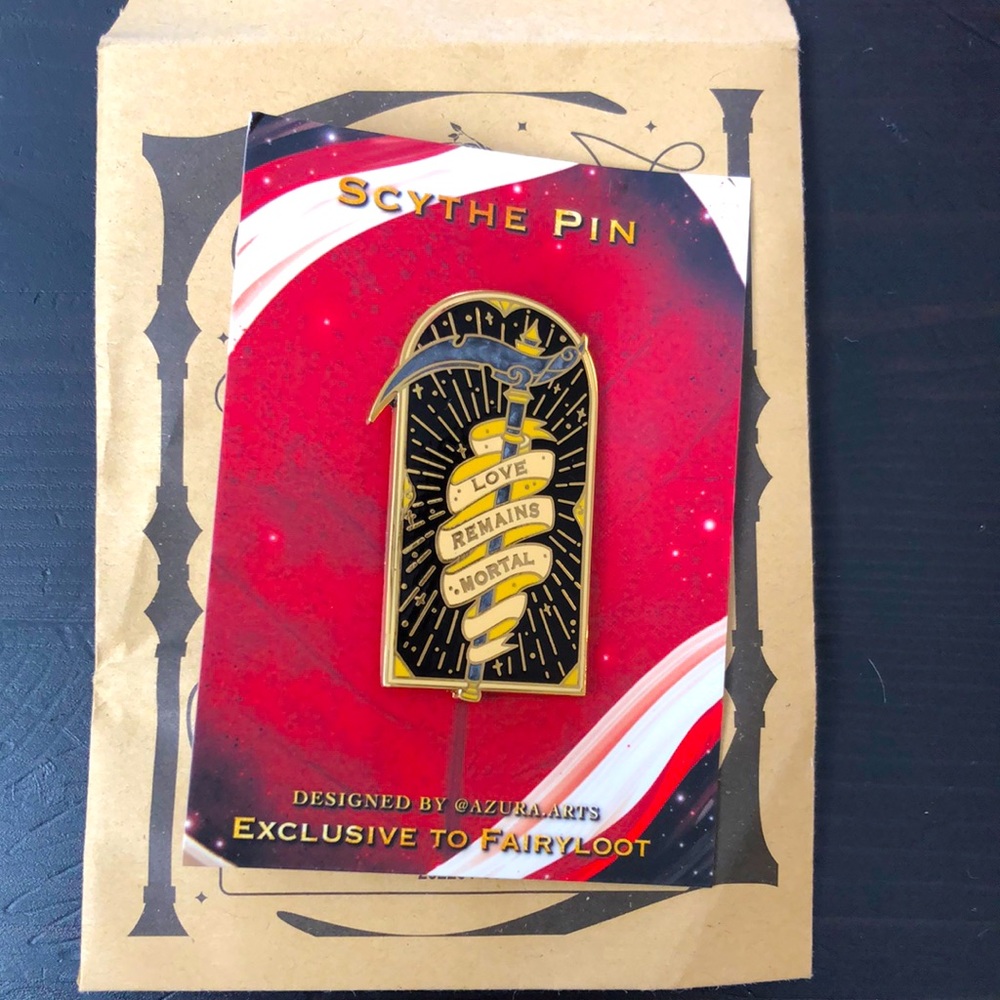 Scythe enamel pin fairyloot